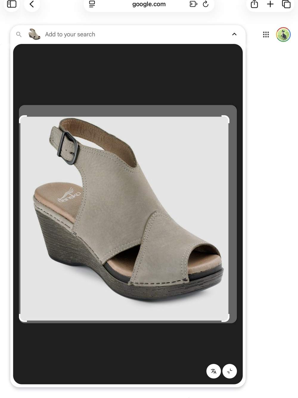 Dansko Taupe Open-Toe Slingback Wedge size 38